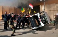 Hundreds of Iraqis storm US Embassy in Baghdad following airstrikes