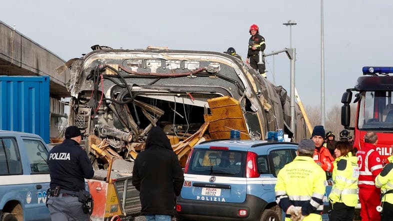 High-speed train derails in Italy killing two railway workers