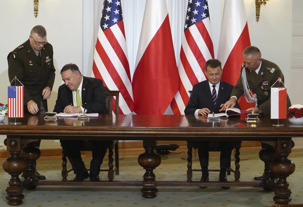 Pompeo inks deal for US troop move from Germany to Poland