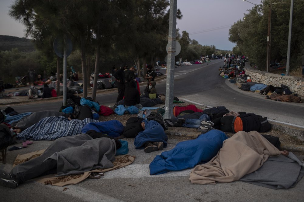 Little left of Greece’s Moria refugee camp after 2nd fire